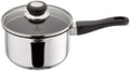 Judge Vista Non-Stick Stainless Steel Saucepan with Draining Lid, 18cm