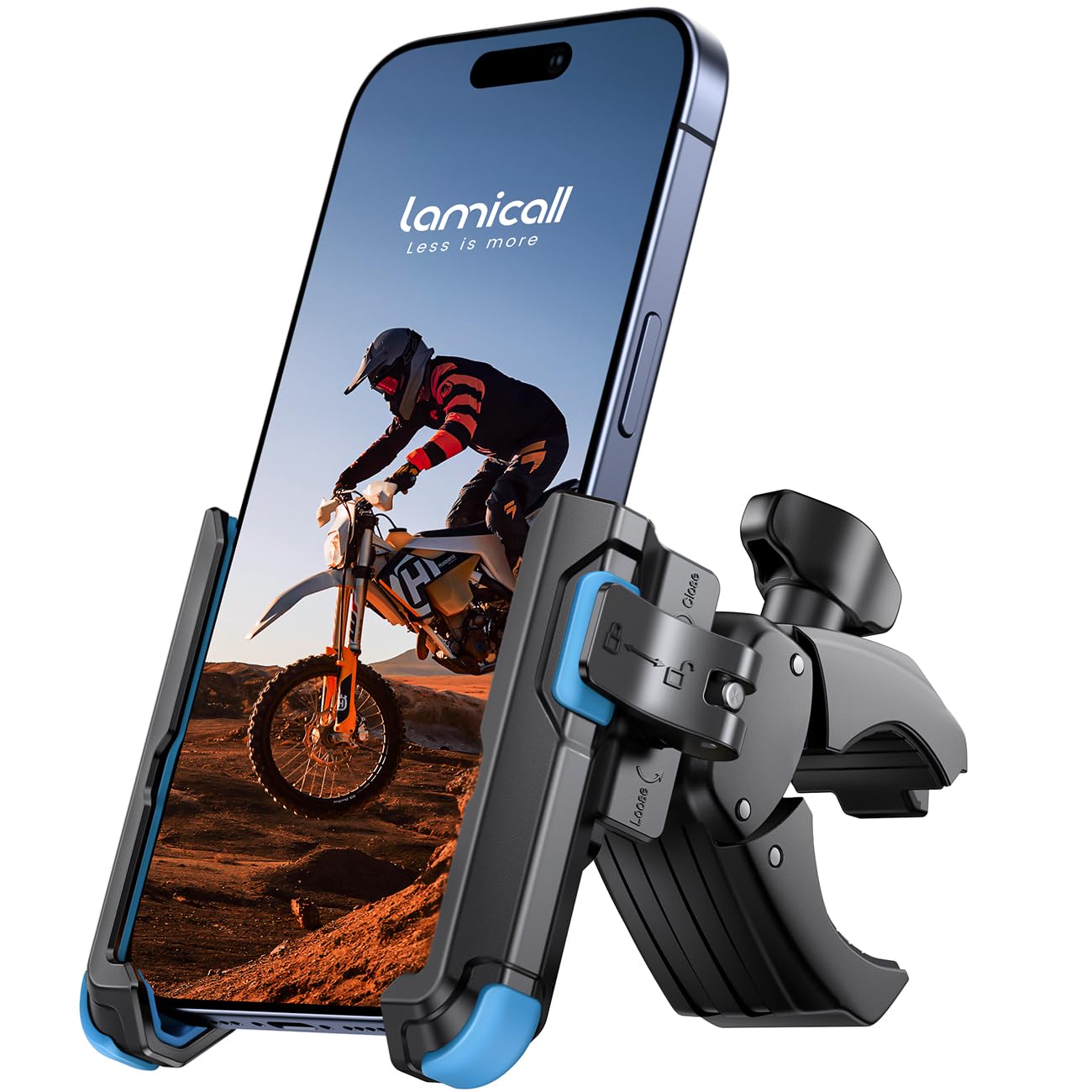 Lamicall Motorcycle & Bike Phone Holder – Quick Release Universal Mount