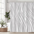 Dazzlewall Grey Striped Shower Curtain | Waterproof Polyester 180x180cm
