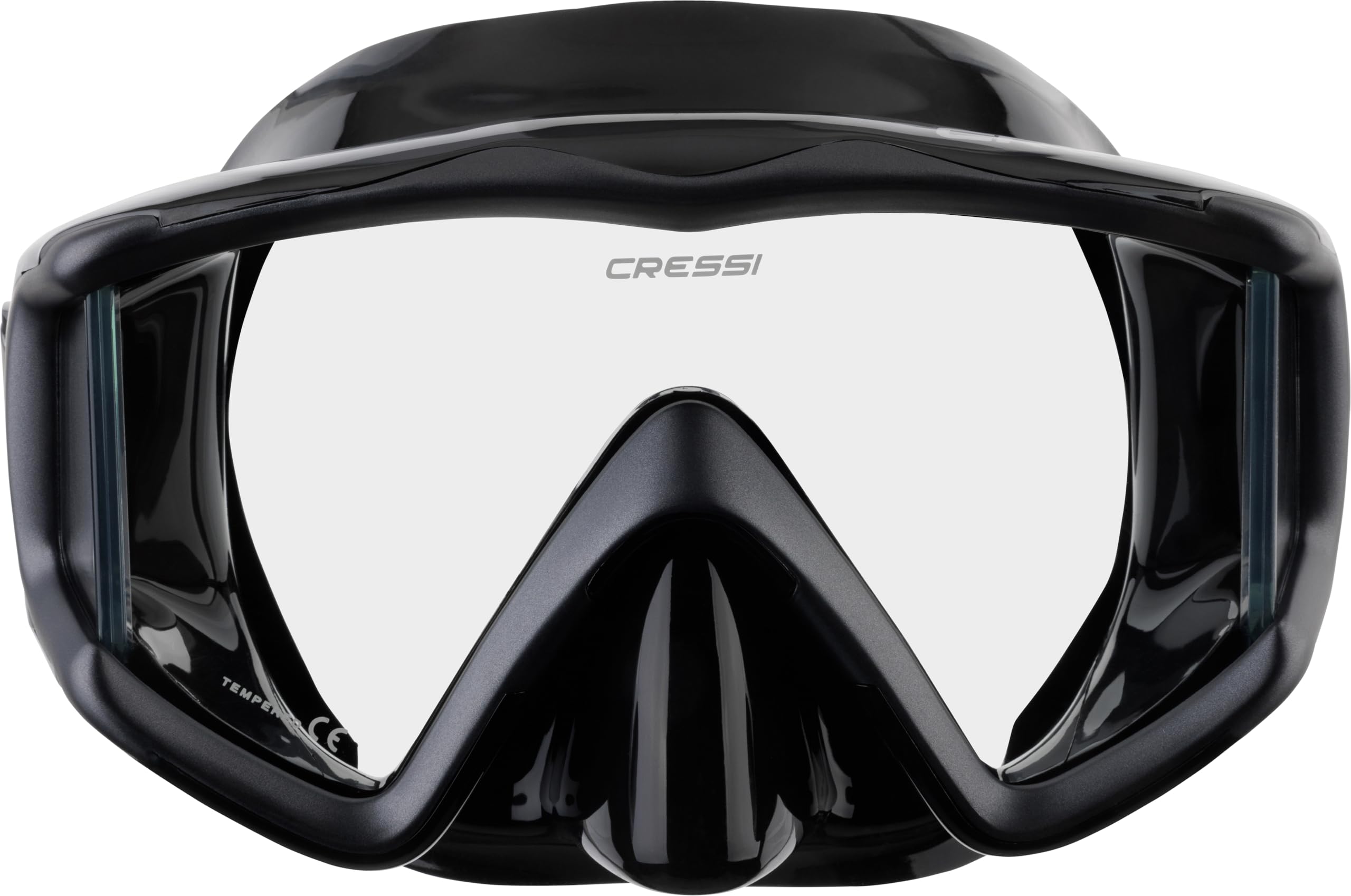 Cressi Liberty Triside Panoramic Scuba Diving Mask – Black/Graphite