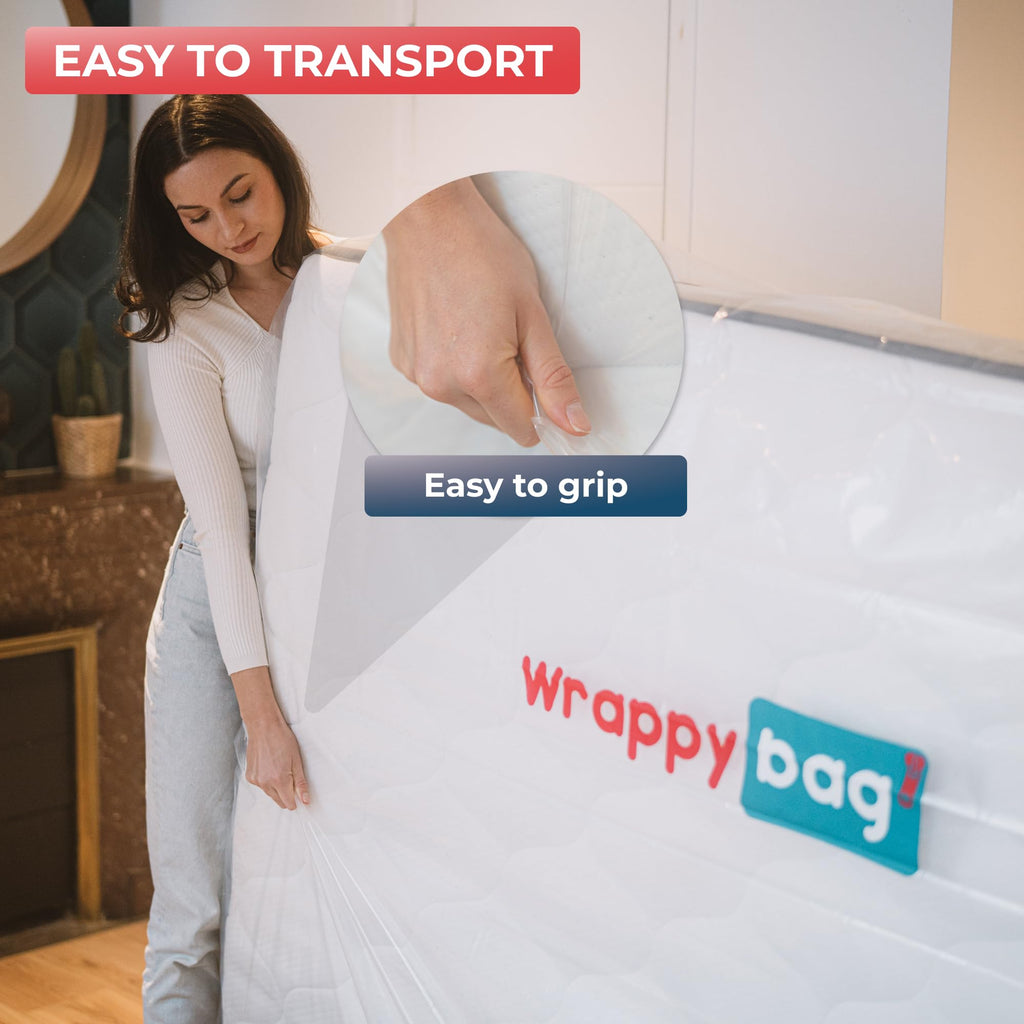 Wrappybag King Size Mattress Bag | Waterproof Heavy-Duty Storage Cover