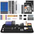 Shuttle Art 52 Pack Sketching Pencils and Drawing Set with Zipper Case