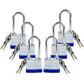 SEPOX Heavy Duty Padlock 6-Pack | 60mm Long Shackle Keyed Alike