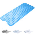 Oxford Homeware Non-Slip Bath Mat – Blue 70x38cm Anti-Mold Shower Mat