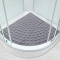 MACUNIN Corner Shower Mat – 70x70cm Non-Slip Quadrant TPE Mat, Gray
