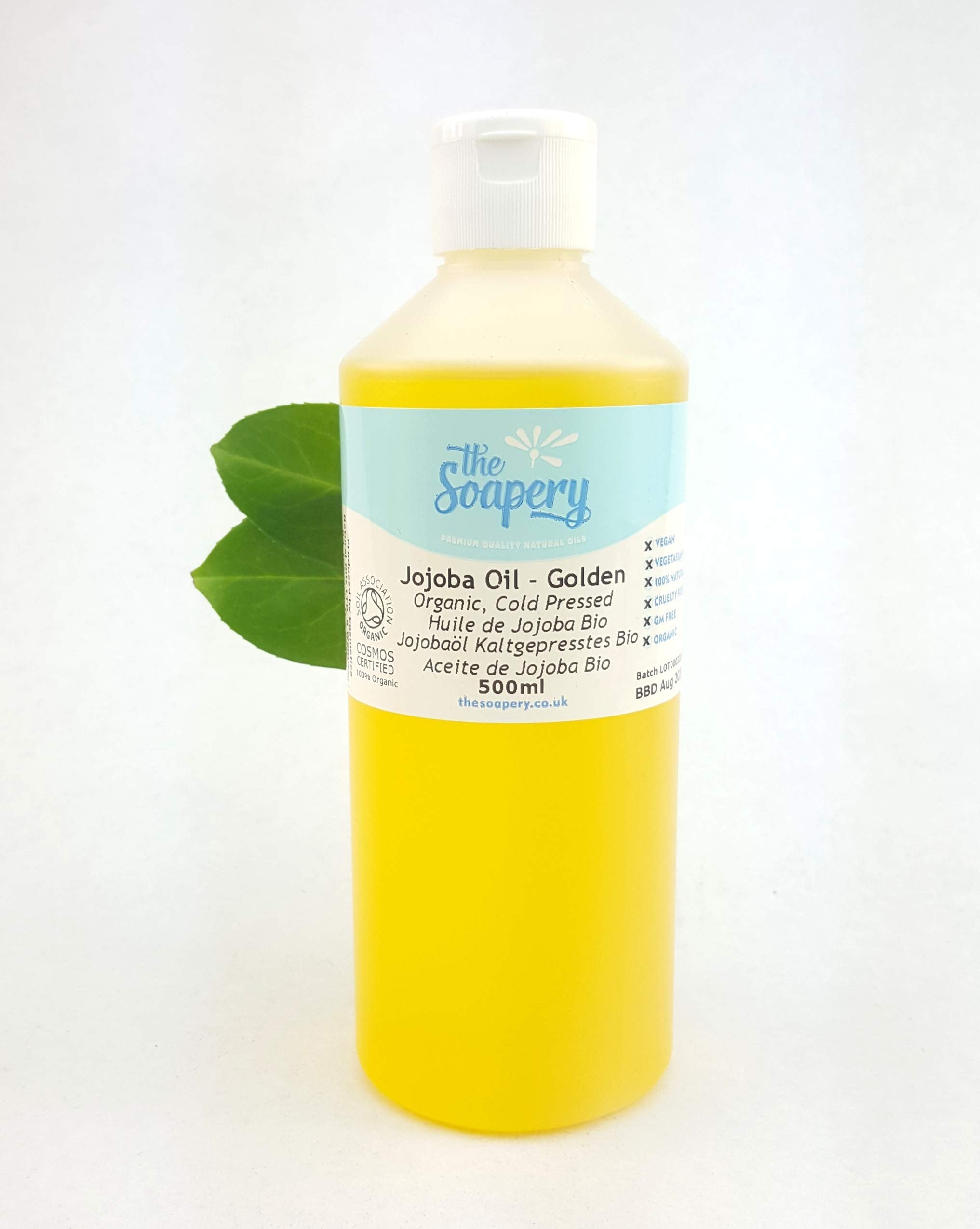 Organic Jojoba Oil – 100% Pure Cold Pressed Golden 500ml