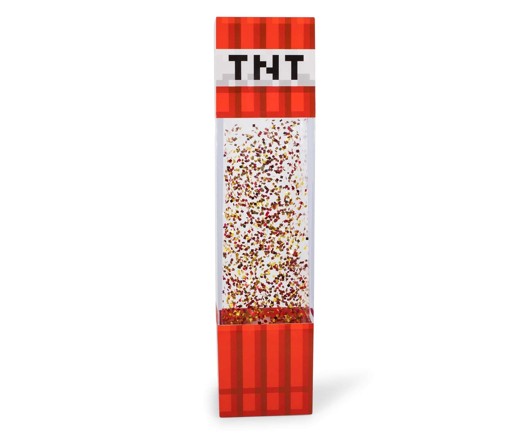 Minecraft TNT Block LED Glitter Motion Lamp | 12-Inch USB Gaming Light