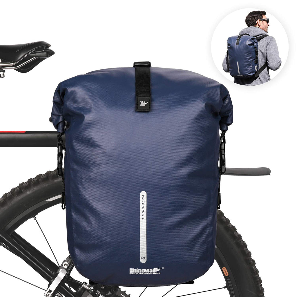 Rhinowalk 20L Bike Pannier Bag – Waterproof Laptop Backpack & Rack Bag