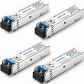 QSFPTEK 1000BASE-LX/LH SFP Module – 10km Single-Mode LC Transceiver (4-Pack)