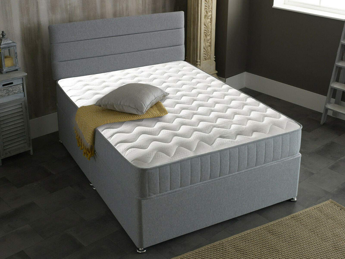 Starlight Beds Castle Essential Sprung 8-Inch Kingsize Mattress – Soft, Grey 5ft x 6ft6 - image 2