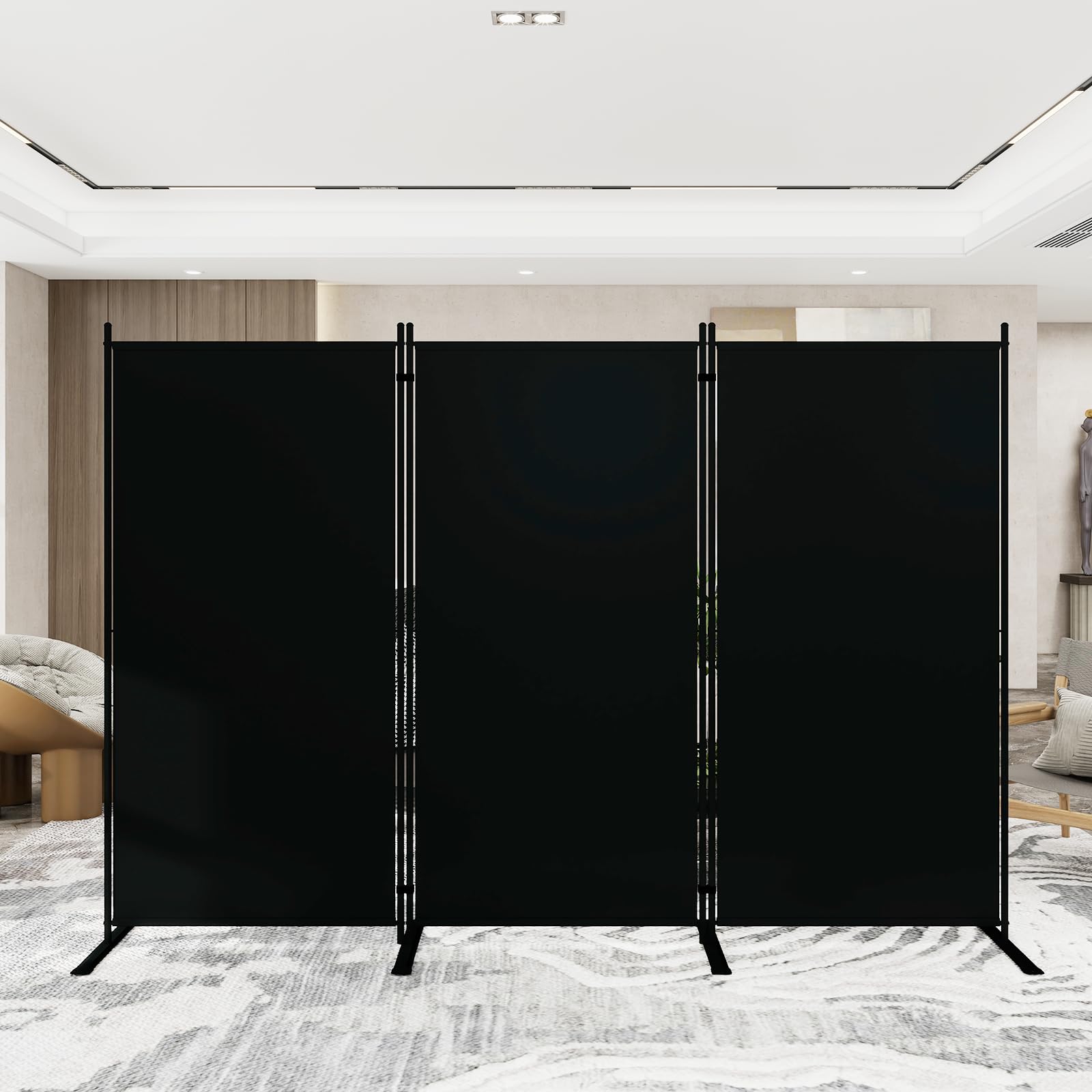T&Jero 3-Panel Folding Room Divider | 6ft Tall Portable Privacy Screen