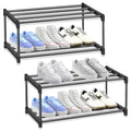 2-Tier Shoe Rack Small, Shoe Storage Organiser Set of 2, Durable Shoes Self - image 1
