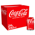 Coca-Cola Original Taste Soft Drink – 24 x 330ml Bulk Cans Multipack
