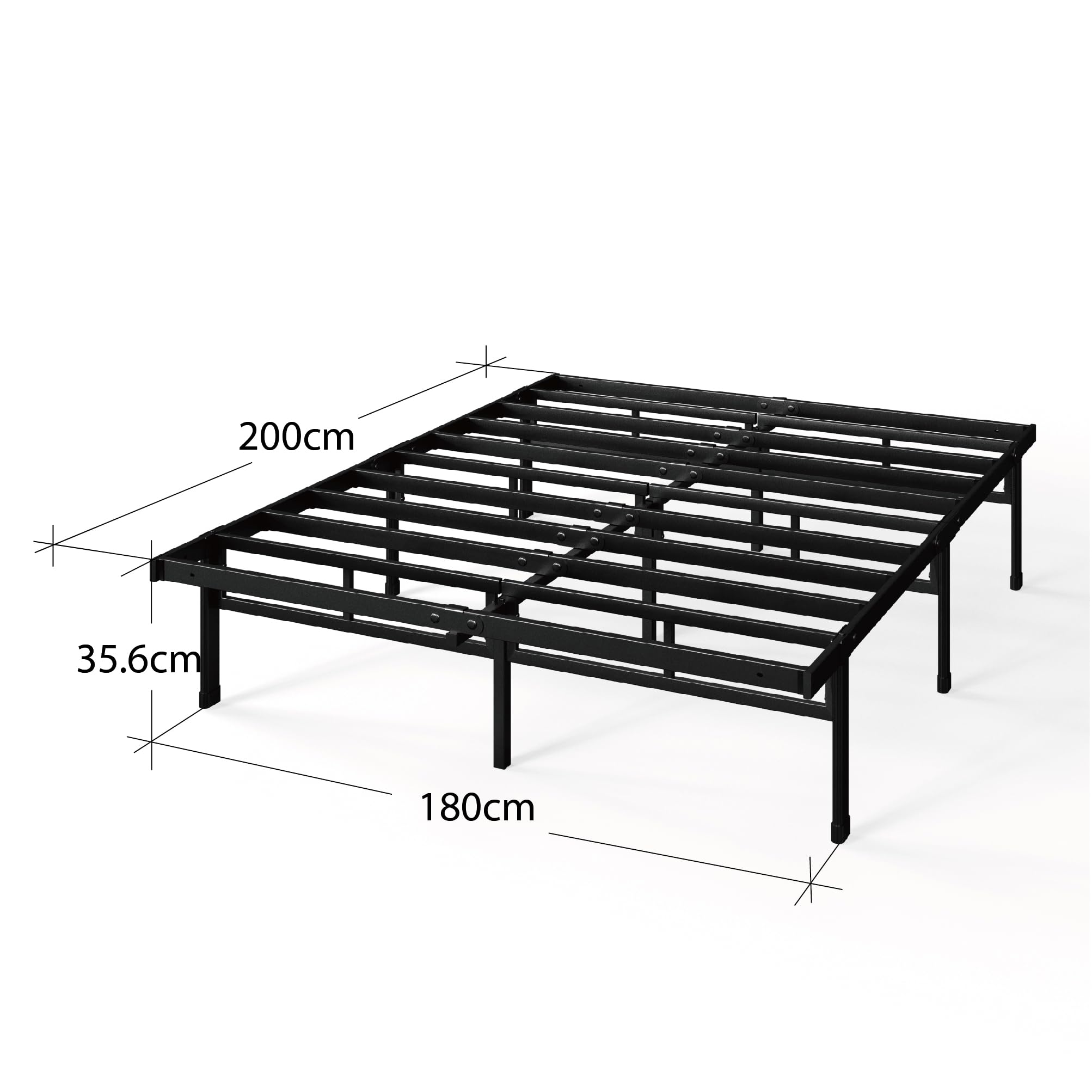 Zinus Justin Super King Metal Bed Frame | 180x200cm Steel Slat Support