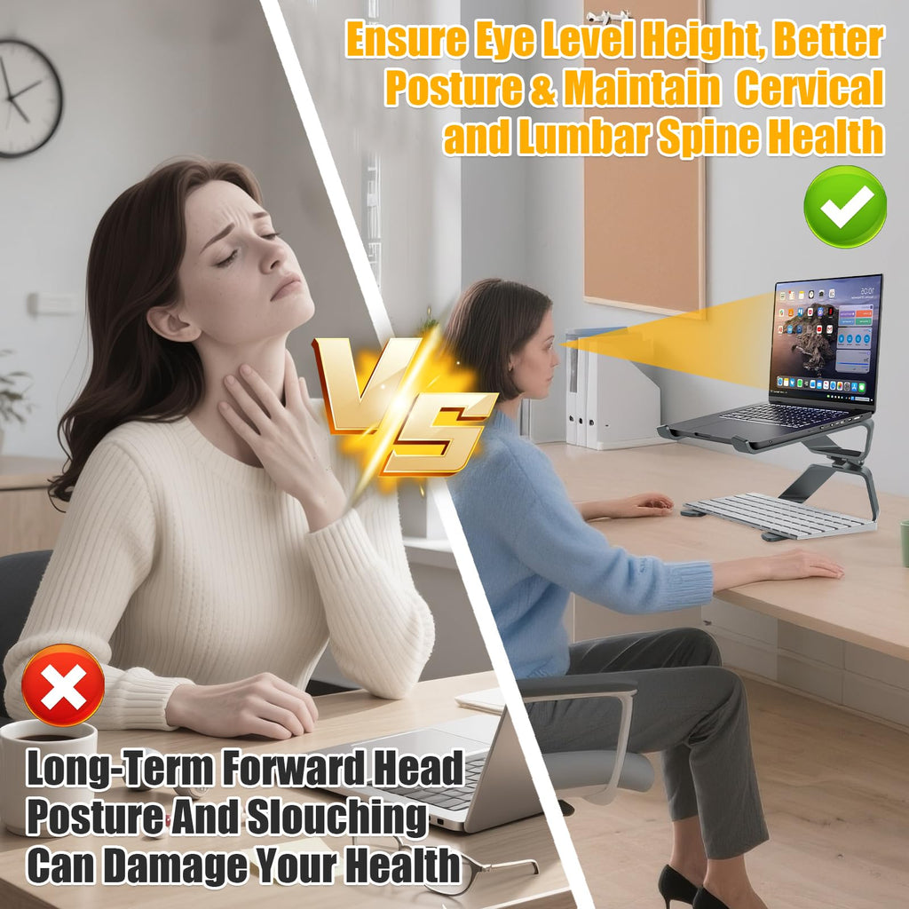 DaMohony Foldable Laptop Stand, Ergonomic Aluminium Laptop Riser for Desk - image 5