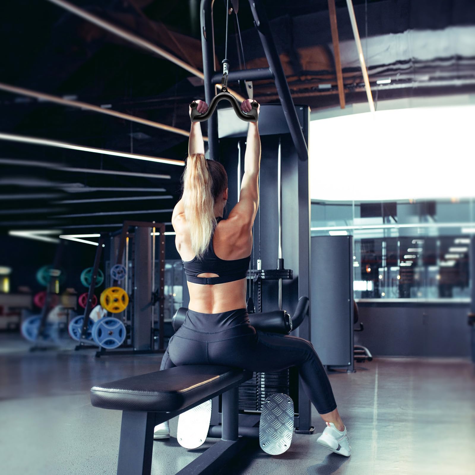 SELEWARE LAT Pull Down Bar Set | Heavy Duty Steel Cable Attachments