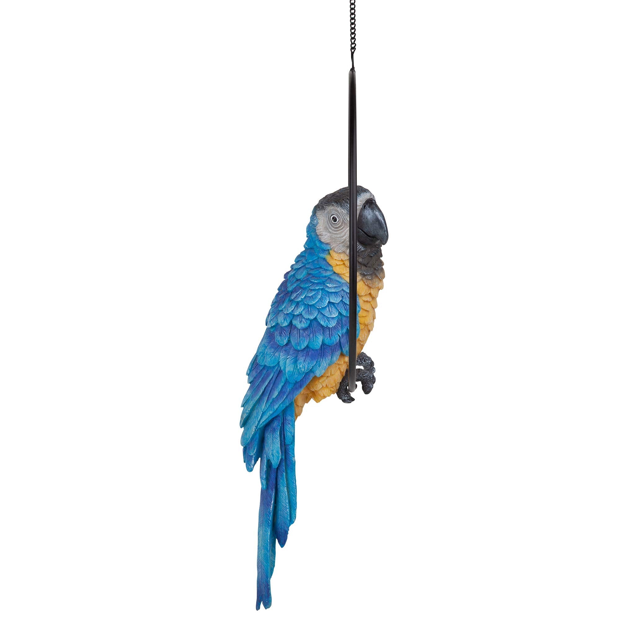 Design Toscano Polly Parrot Hanging Bird Ring Perch Statue - 53cm