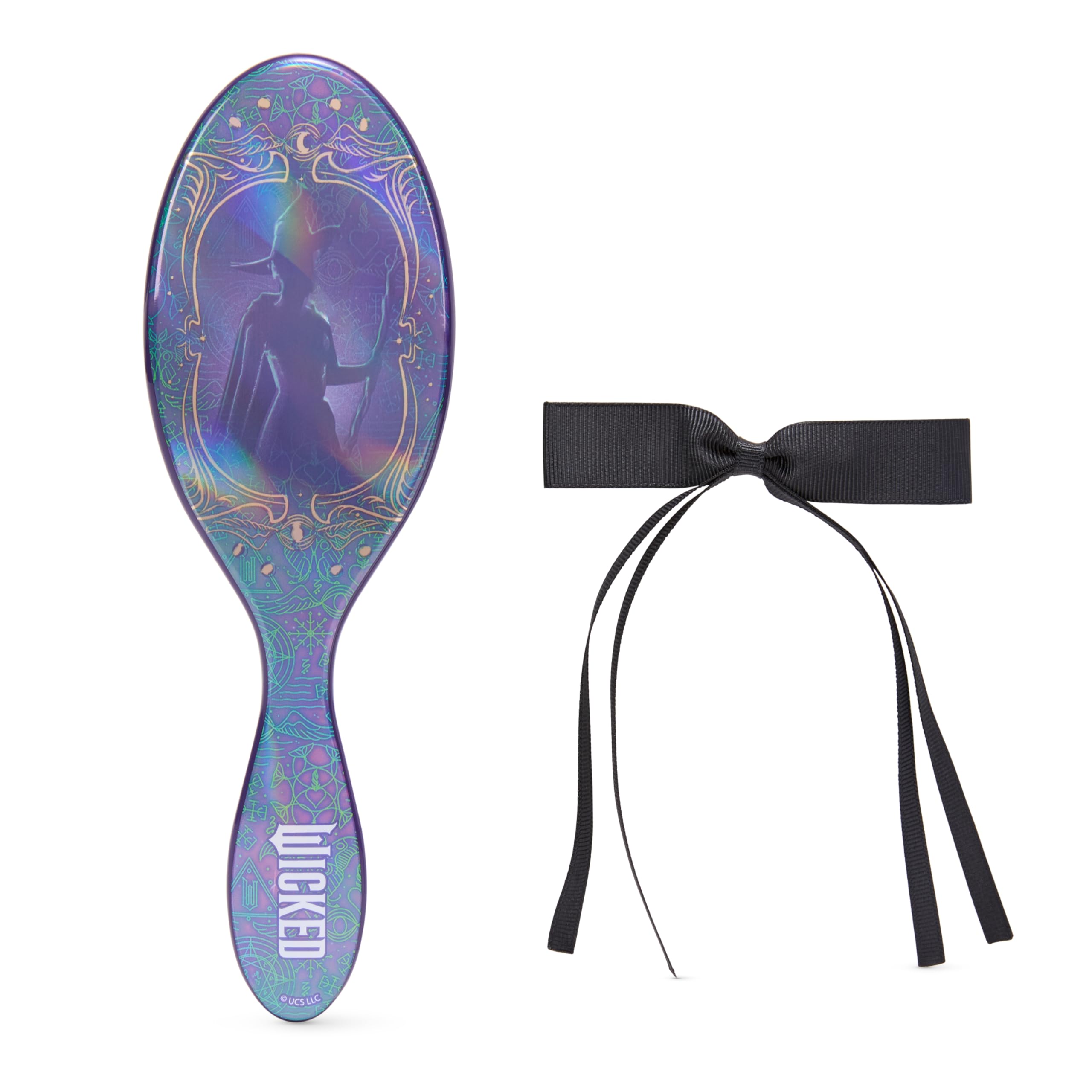 Wetbrush Original Detangler Hair Brush with Bow Clip, Wicked Elphaba