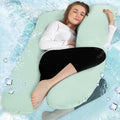 Chilling Home Cooling Pregnancy Pillow | 55" U-Shaped Jersey Body Pillow