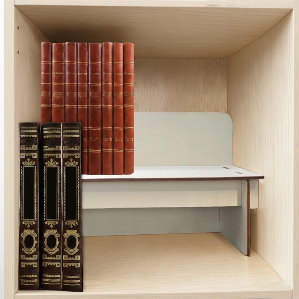SUNUCO Paperback Book Riser insert compatible with Ikea Kallax Storage Unit, Inserts Shelves for Improved Book Organization 1Pcs - image 1
