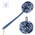 VANZAVANZU 17" Long Handle Loofah Back Scrubber | Exfoliating Shower Sponge Set