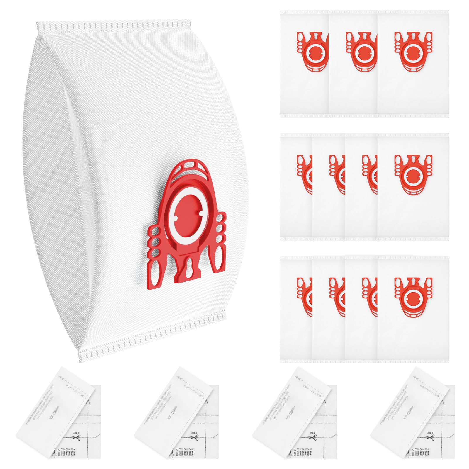 Jolof Store 12-Pack FJM Vacuum Bags for Miele Compact C1 C2 S4 S6