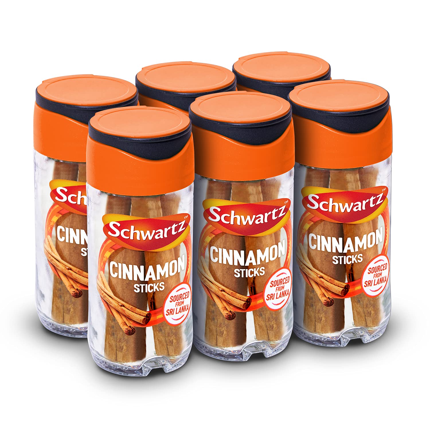 Schwartz Whole Cinnamon Sticks – 13g Jar (Pack of 6) – Aromatic Spice