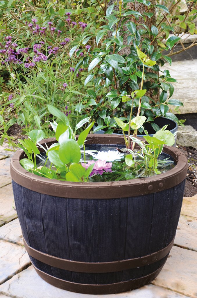 Stewart Blenheim Half Barrel Garden Planter, Copper Effect, 61 cm