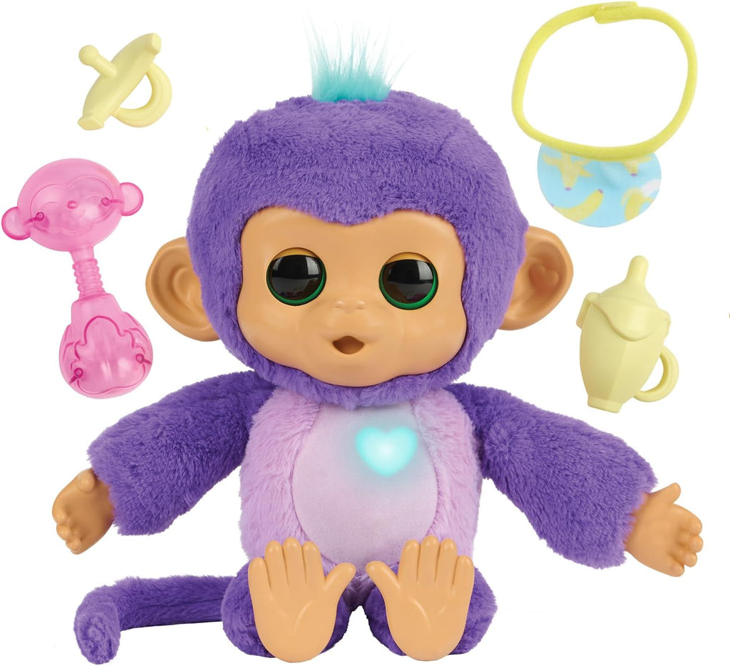 Fingerlings Care ‘n’ Cuddles Interactive Baby Monkey Toy by Snaps
