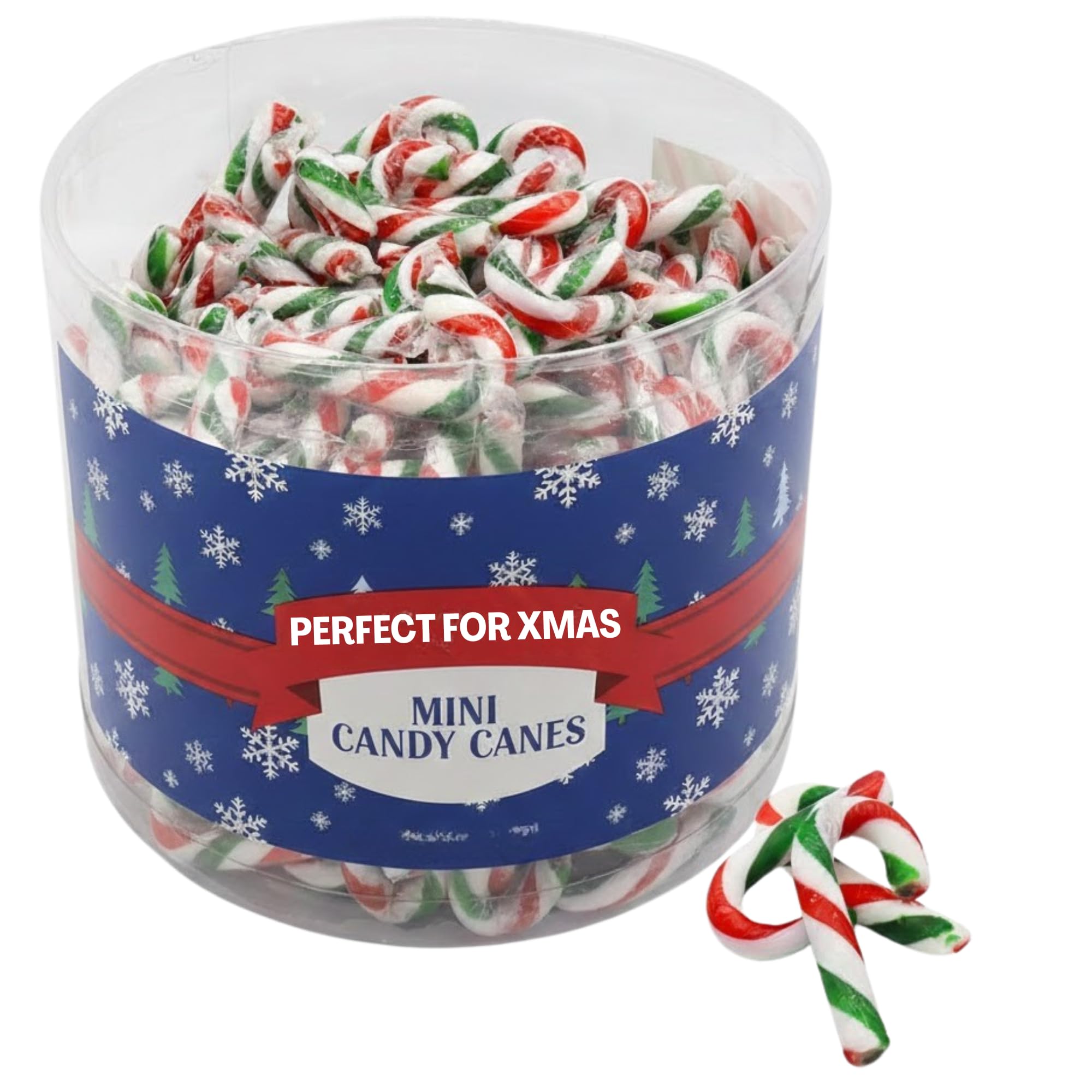250 Mini Peppermint Candy Canes – Individually Wrapped