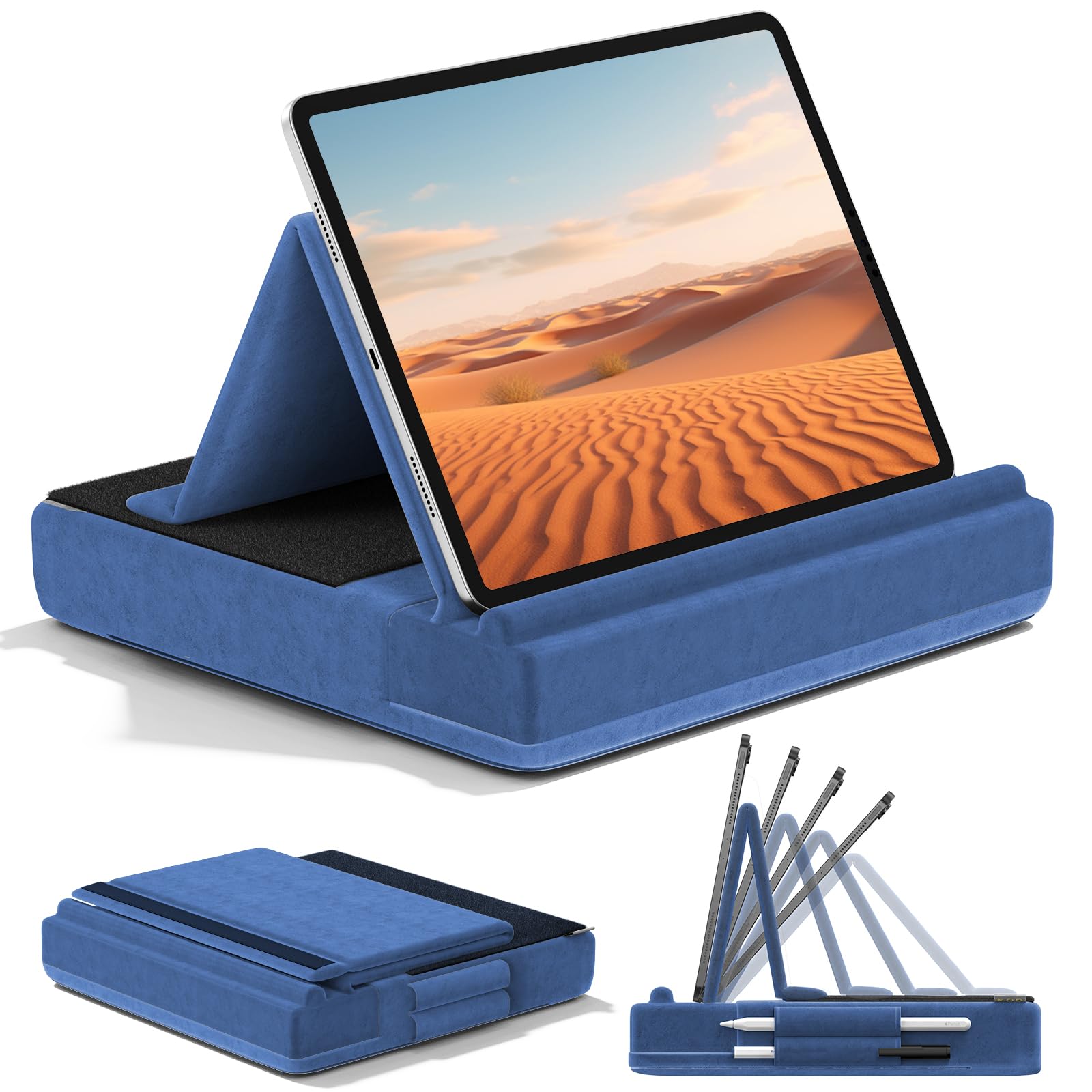 KDD Tablet Pillow Stand – Foldable Multi-Angle iPad Holder for Bed