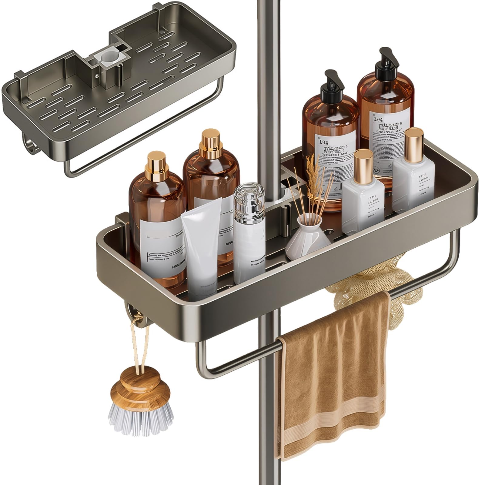 BEJAGWUS Shower Shelf – Rustproof No-Drill Bathroom Organiser