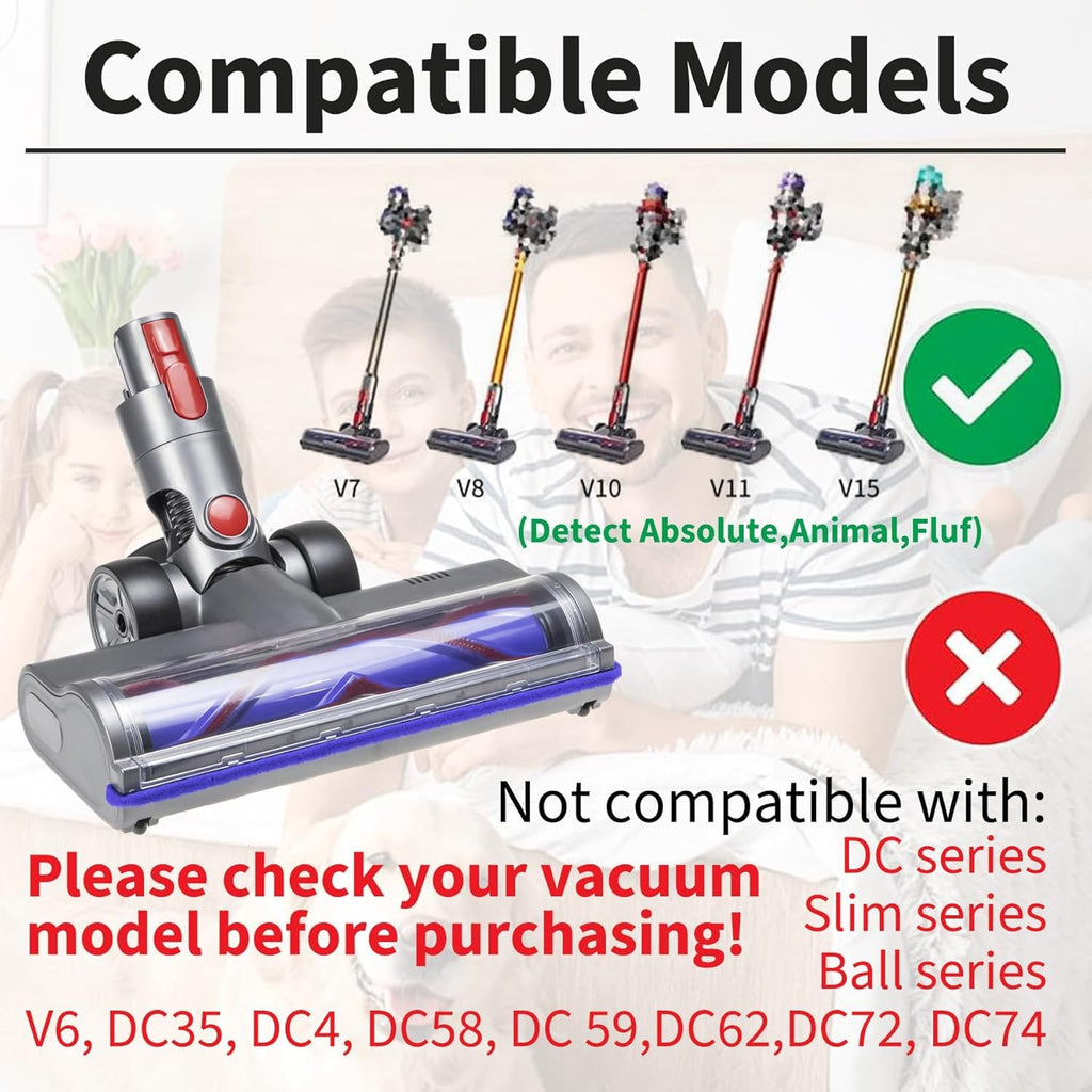 Jolof Store LED Vacuum Motorhead for Dyson V7 V8 V10 V11 V15