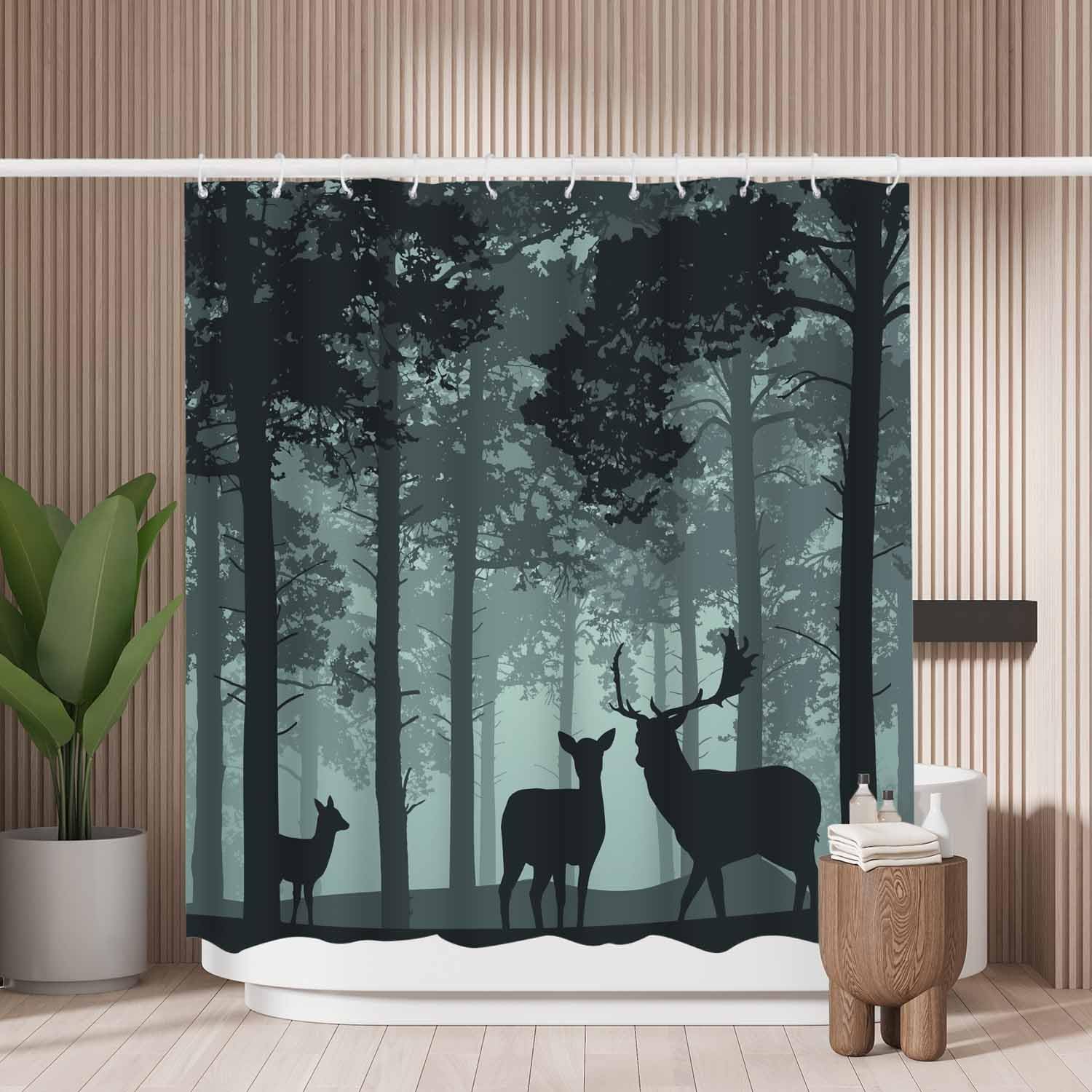Deer Shower Curtain | Waterproof Mold Resistant Polyester