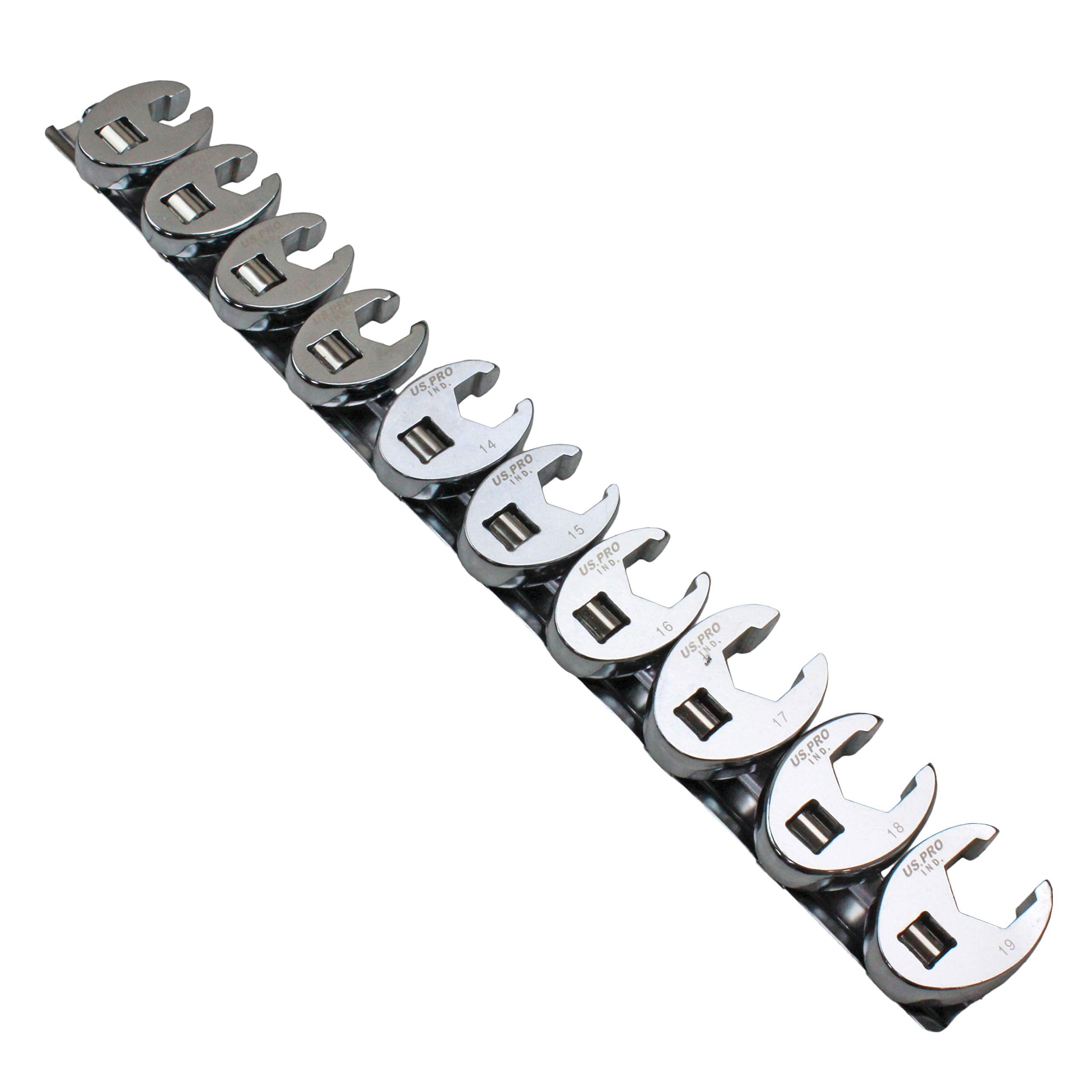 US PRO 10pc 3/8" Drive Crowfoot Spanner Wrench Set - Mechanic Tools 2054