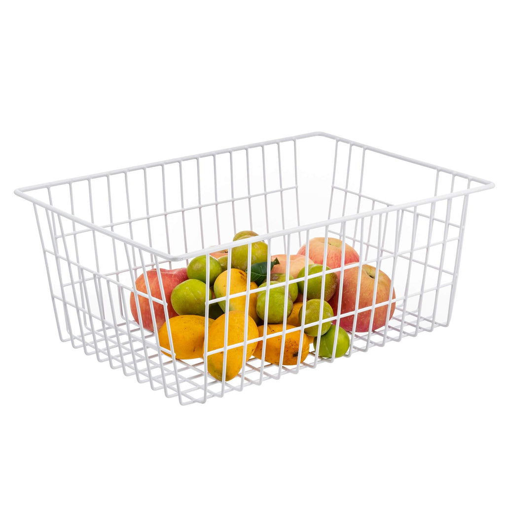 iPEGTOP Metal Wire Stroage Baskets, Large Freezer Refrigerator Organizer Bins, Home Office Shelf Freezer Storage for Bathroom, Pantry - image 3
