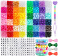 Tiehuoxia 48 Color Pony Beads Kit – 6x9mm Acrylic Beads for Jewelry