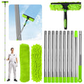 Exquilnova 4.5M Window Cleaning Kit – Telescopic Squeegee with 10 Poles