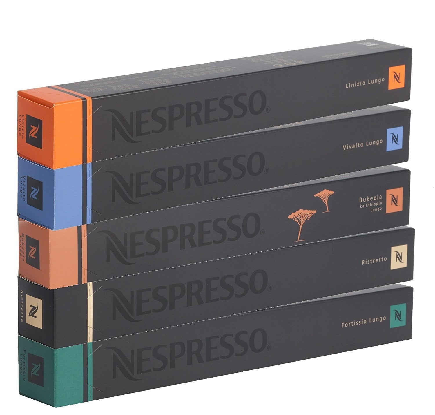 Nespresso OriginalLine Coffee Capsules - 50 Pods Lungo & Ristretto Mix