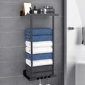 Adjustable Towel Rack | Matte Black Stainless Steel Holder