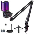 ZealSound RGB USB Gaming Microphone Kit with Boom Arm for PC & iPhone
