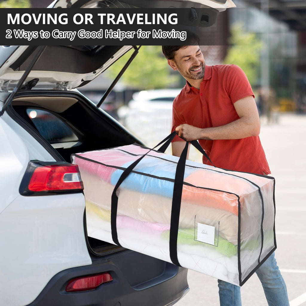 Dntorx 4 Pack 120L Moving Bags Heavy Duty Storage Bag Dorm Moving Essential - image 5