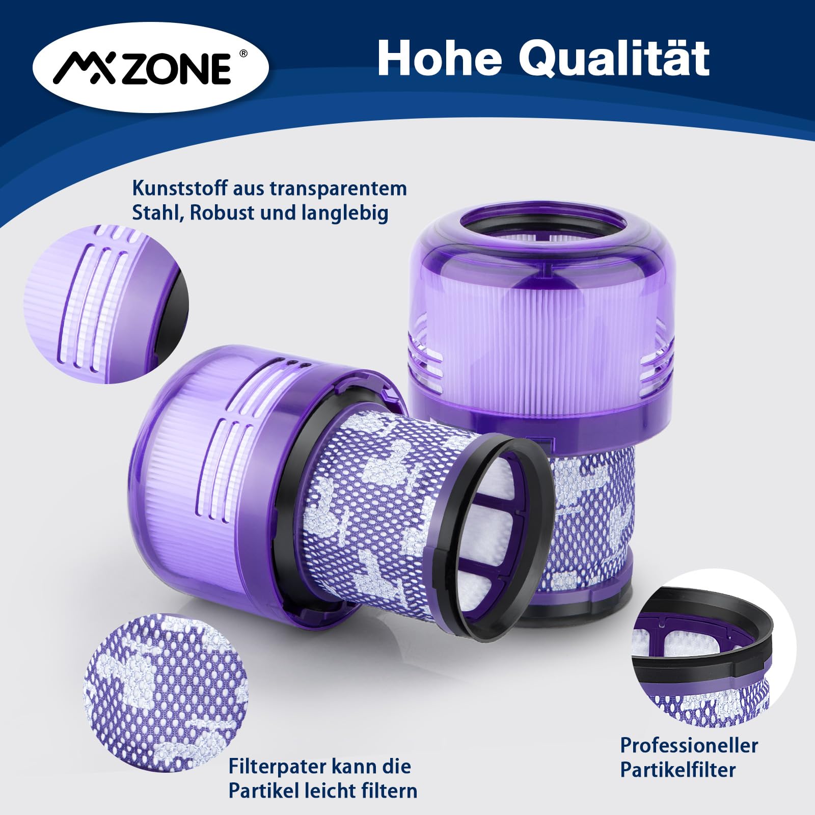 MXZONE V11 SV14 Vacuum Filter Replacement for Animal & Torque Drive | 2 Pack