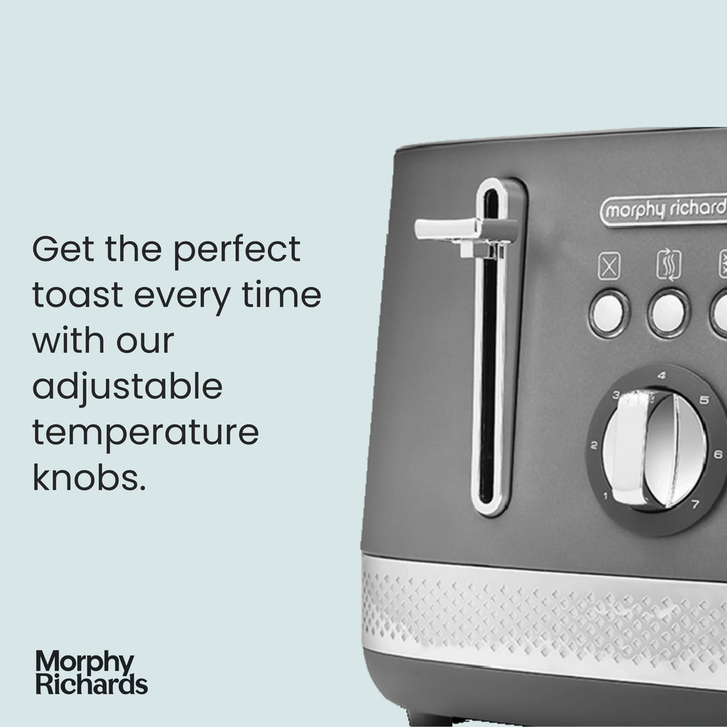 Morphy Richards Illumination 4 Slice Toaster | Black, 7 Settings