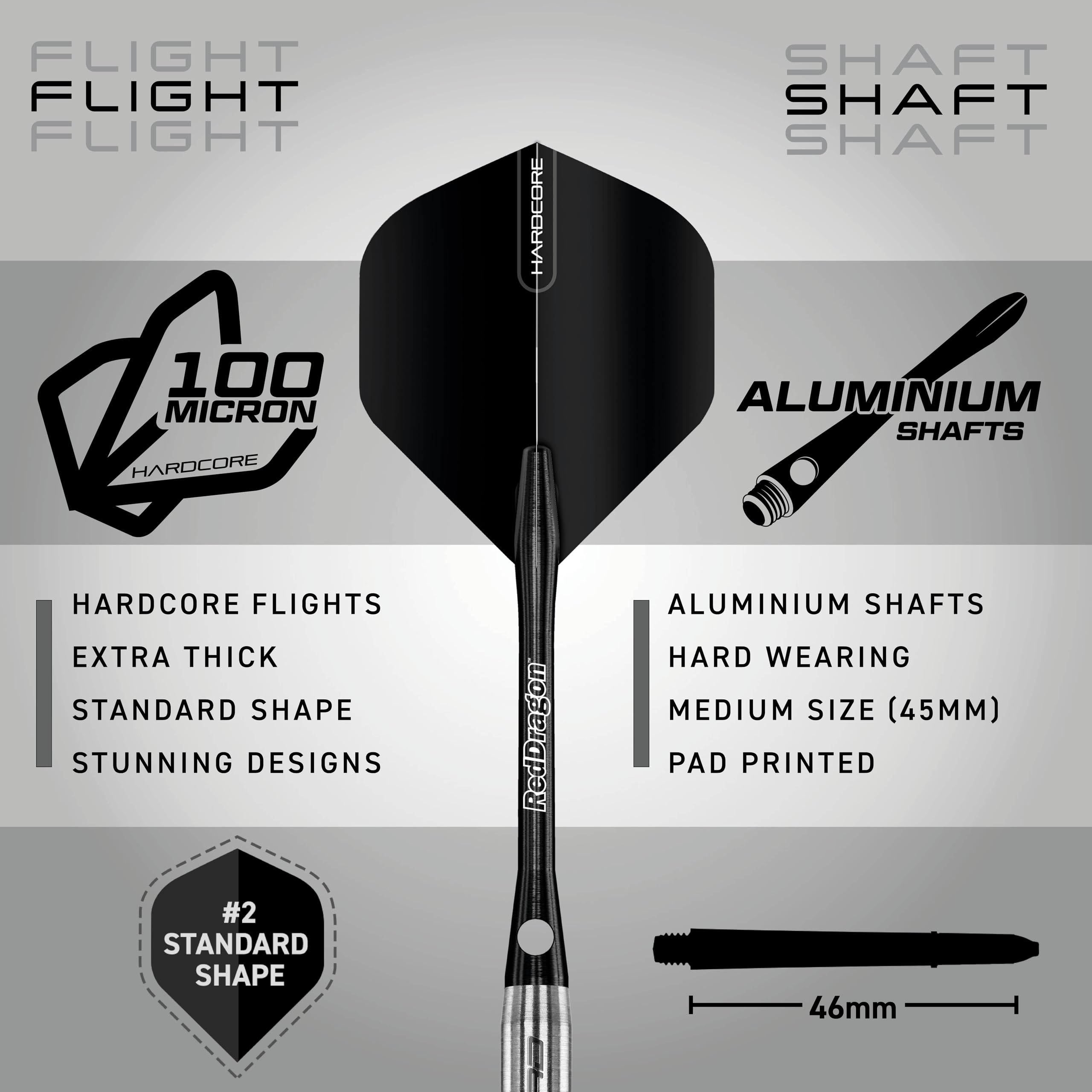 Red Dragon Rat 1 Tungsten Darts Set - 26g Steel Tip with Knurl Grip