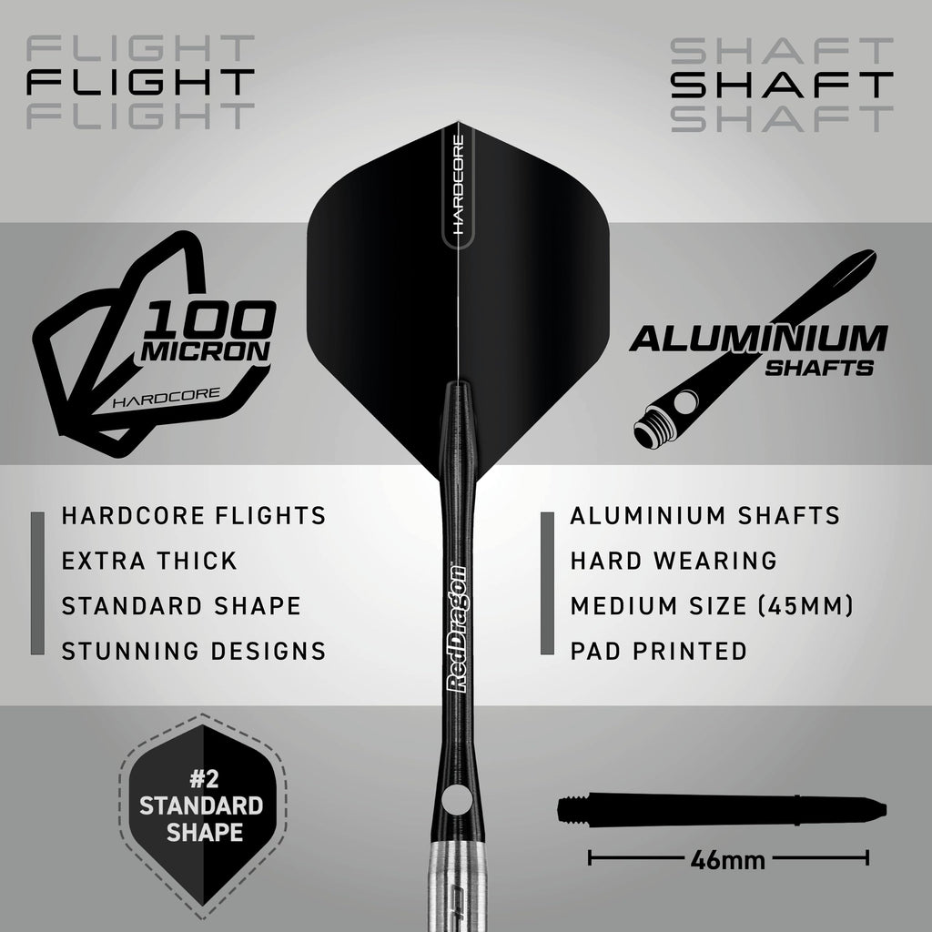 Red Dragon Rat 1 Tungsten Darts Set - 30g Steel Tip with Knurl Grip