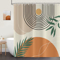 ASDCXZ Boho Shower Curtain – Abstract Sun & Moon Waterproof Polyester