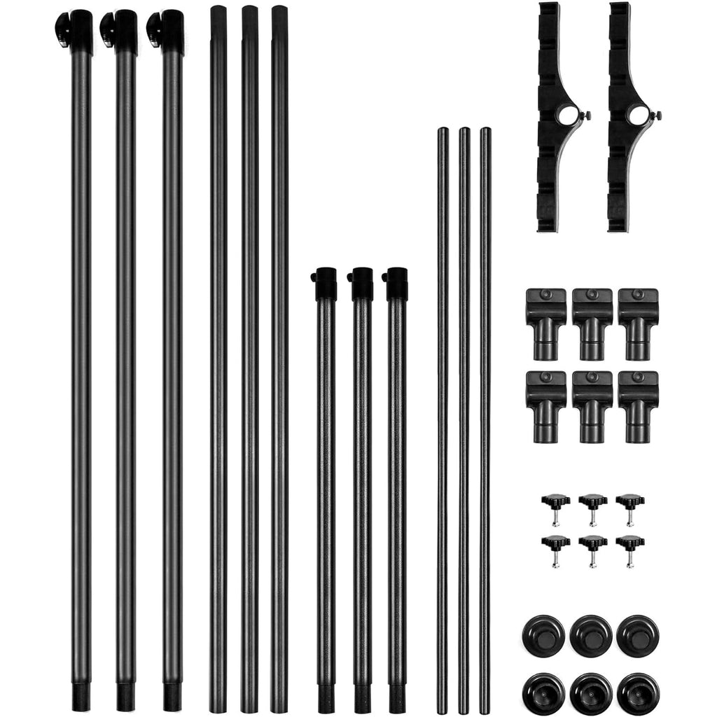 QWORK Heavy Duty Adjustable Metal Plant Stand | Iron Display Rack