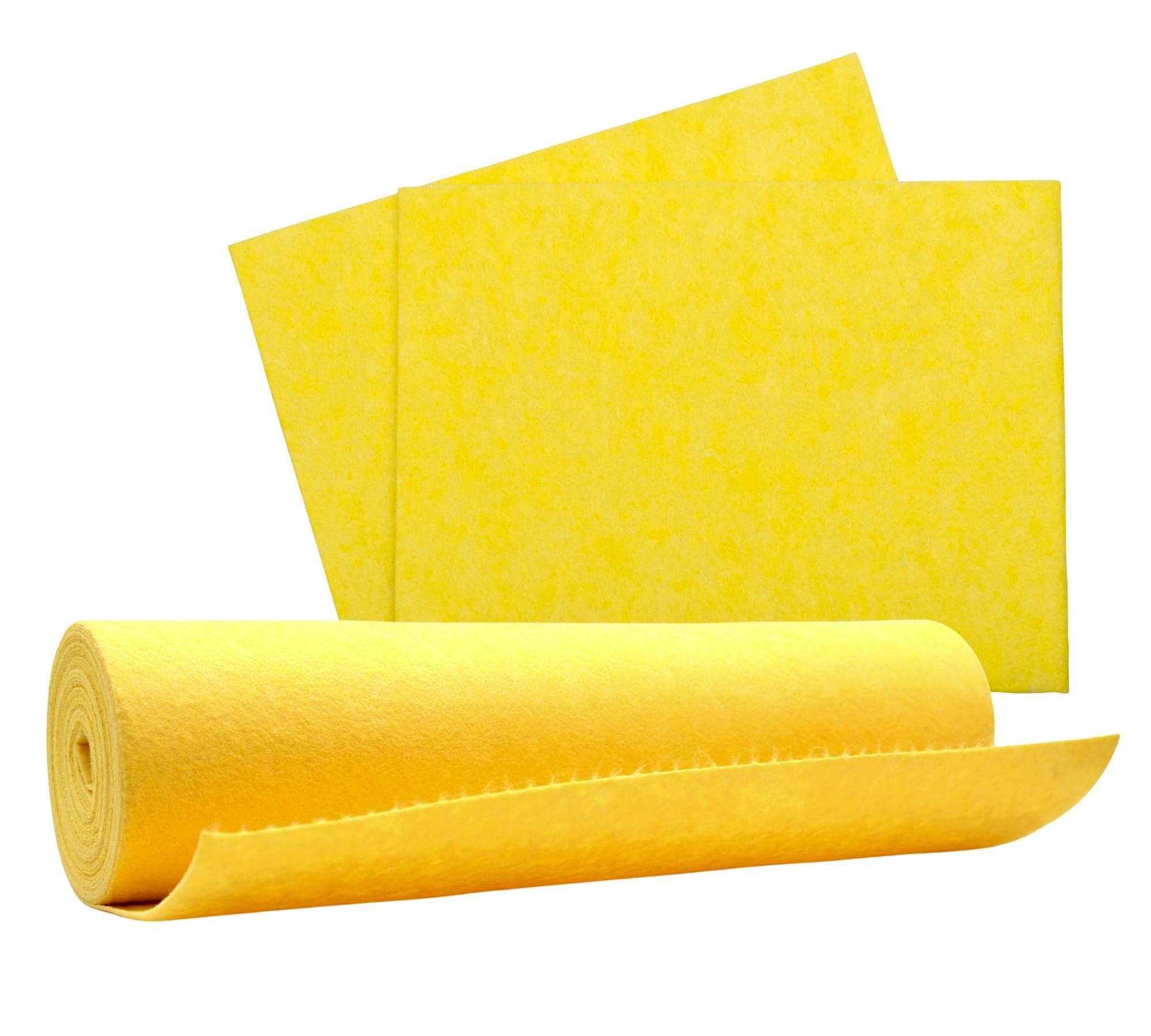 DOJA Barcelona Reusable Yellow Kitchen Cloth Roll - 6m Absorbent Viscose