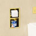 Qeke Recessed Toilet Paper Holder | 304 Stainless Steel Wall Storage